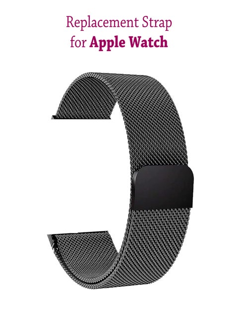 Strap Replacement Band For Apple Watch 42/44/45/49mm - Black