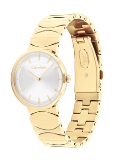 CALVIN KLEIN CALVIN KLEIN ROUND ANALOG WOMEN'S SILVER WHITE CASE WATCH - 25100043  - Image 1