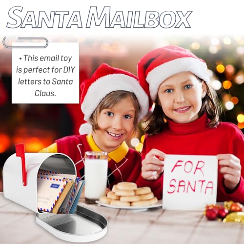 Xeehwb Mini Mailbox,6 x 4 Inch Small White Tin Mailboxe,Present Mail Box Decor,Outdoor Indoor,Role Playing,Mail House - Image 4