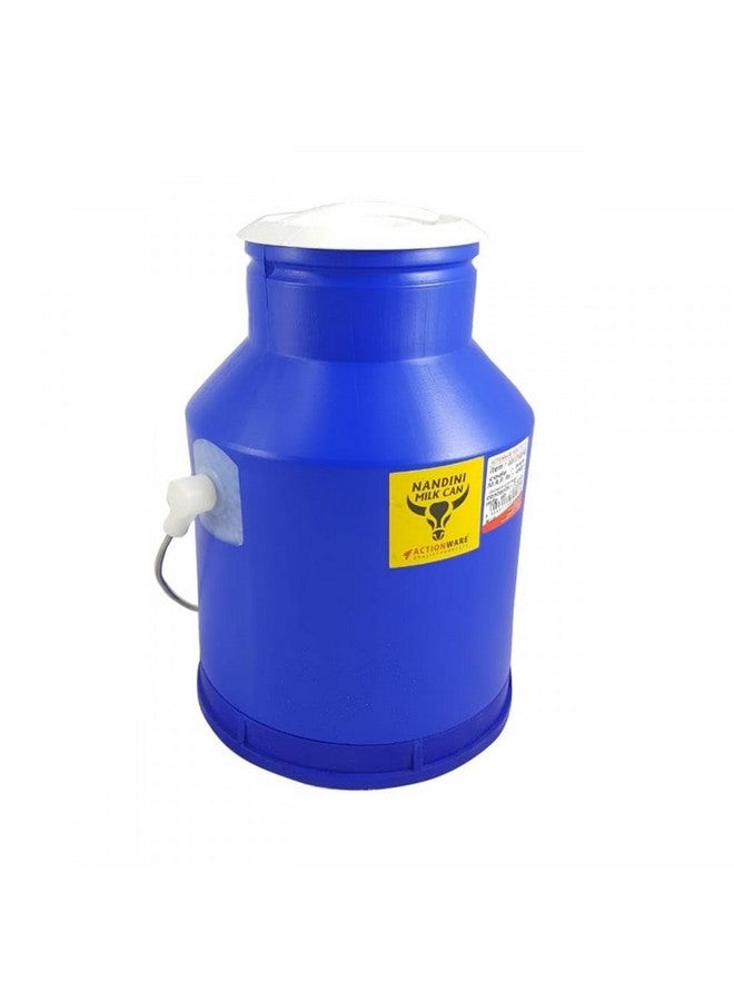 ACTIONWARE كانة حليب بلاستيكية غير قابلة للكسر من أكشن وير (15 لتر)(لون أزرق) مع مقبض فريد - Image 1