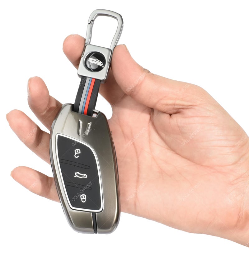 Coll of Fest Metal Silicon Key Cover Compatible with | MG ZS EV Electric | Astor | 3 Button Smart Key Special Feature Visible in Low-Ligh Condition - Image 5