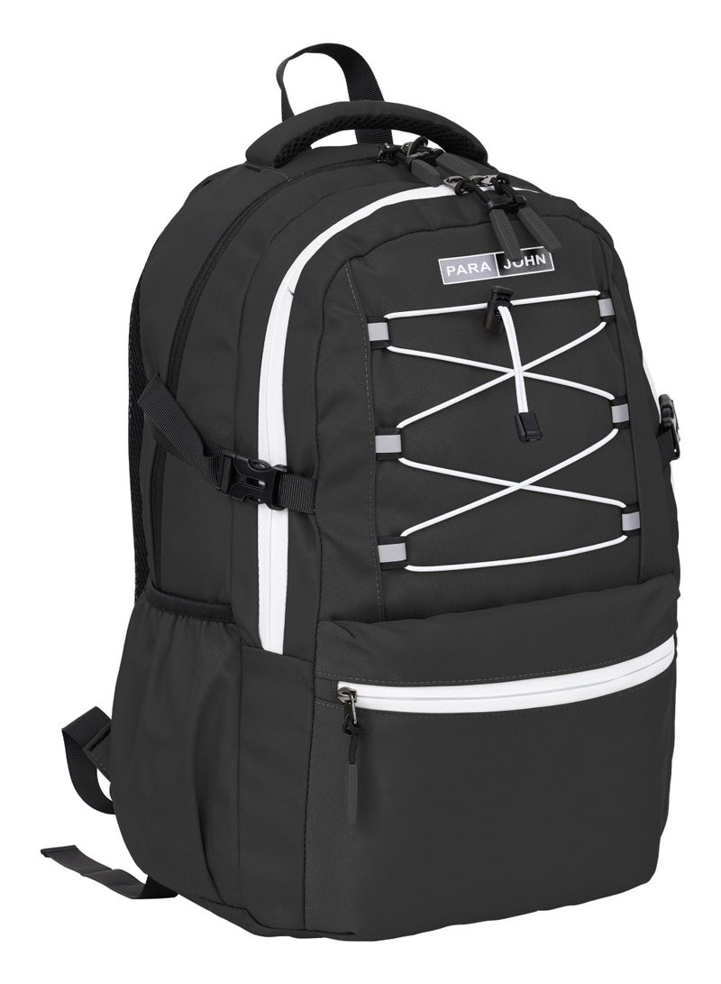 بارا جون حقيبة ظهر مدرسية بوباليو  لتر بسعة كبيرة وخفيفة الوزن ومقاومة للماء للأولاد والبنات أسود - Image 1