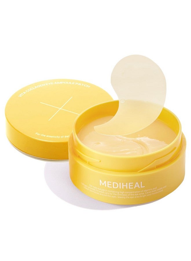 MEDIHEAL Vita Collagen Under Eye Patches For - Korean Hydrogel Eye Pads With 7 Vitamin & 5 Micro Collagen. Moisturizng & Non Irritating Eye Gel Mask. Sealing Cap Included.