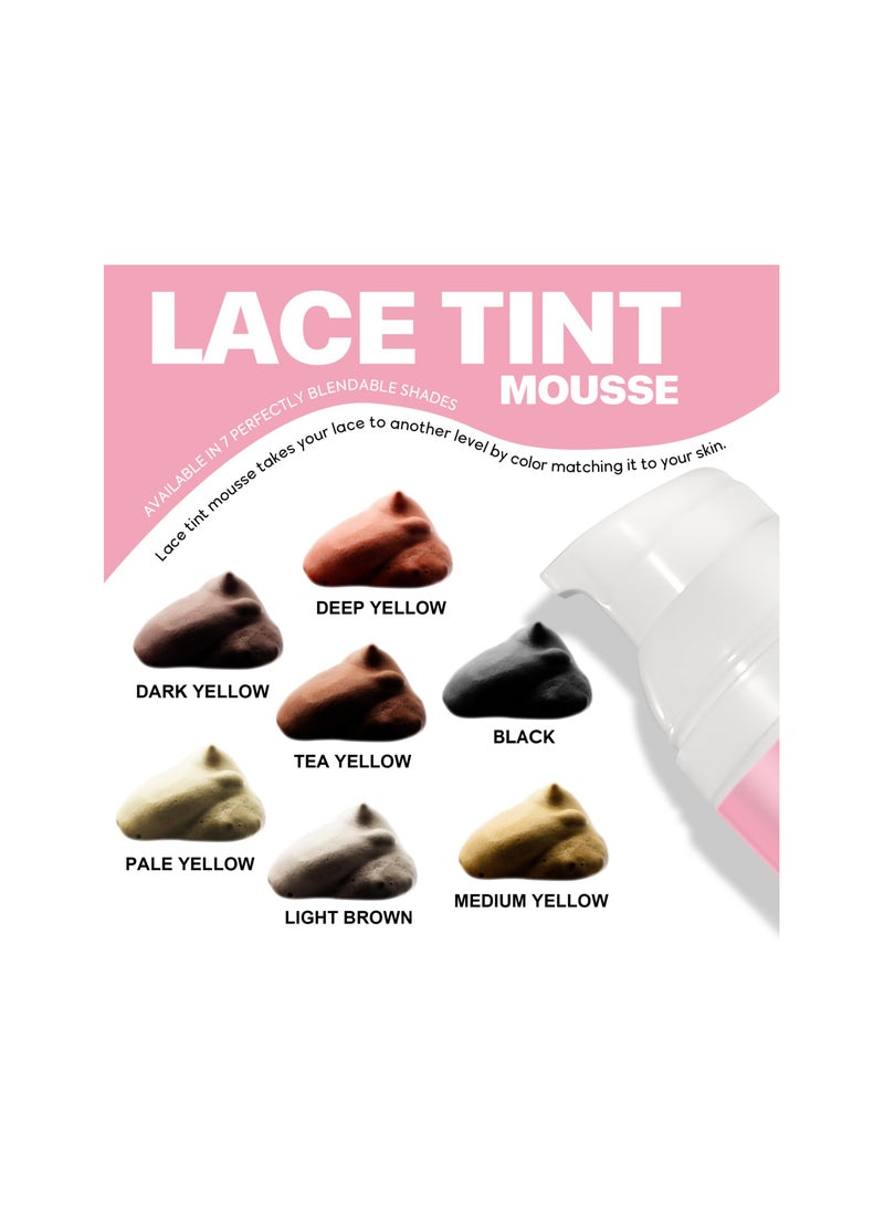 KASTWAVE Lace Tint Melting Hair Root Mousse Foam, Quick-Drying Lace Melting Foam Spray, Seamless Skin Tone Match, Natural Finish No Residue, for Wigs Melt Lace Wigs Melting, 150ML in Dark Brown - Image 3