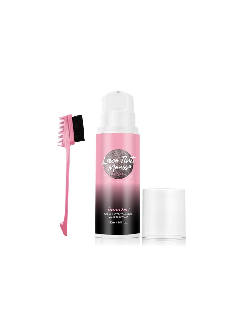 KASTWAVE Lace Tint Melting Hair Root Mousse Foam, Quick-Drying Lace Melting Foam Spray, Seamless Skin Tone Match, Natural Finish No Residue, for Wigs Melt Lace Wigs Melting, 150ML in Dark Brown - Image 1