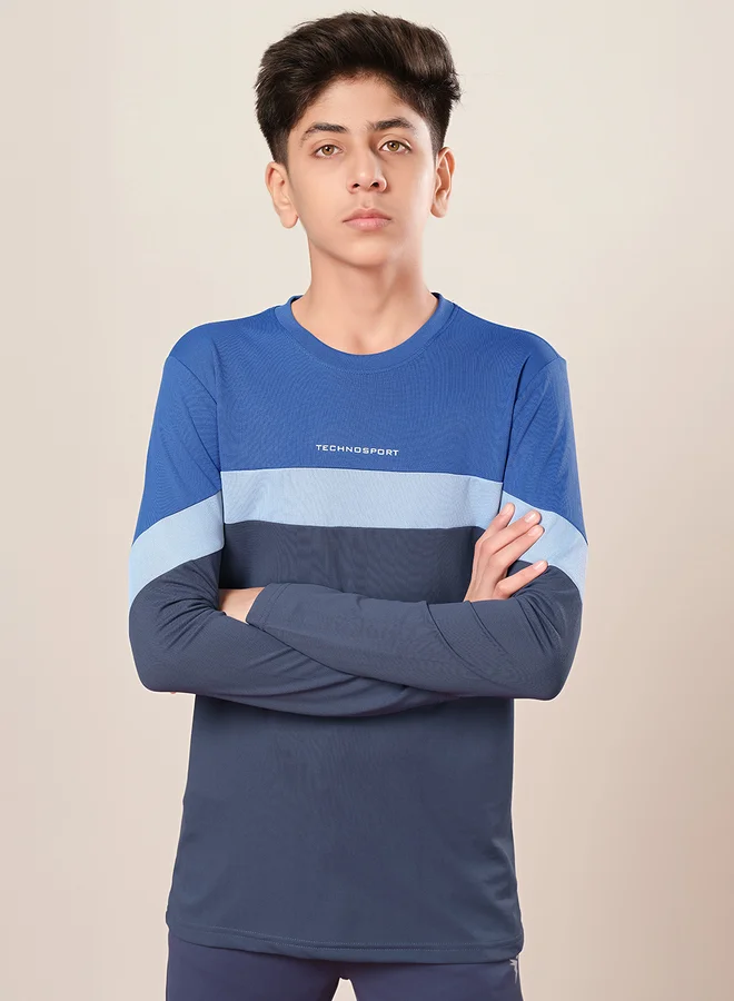 Technosport Color Block Long Sleeve T-Shirt
