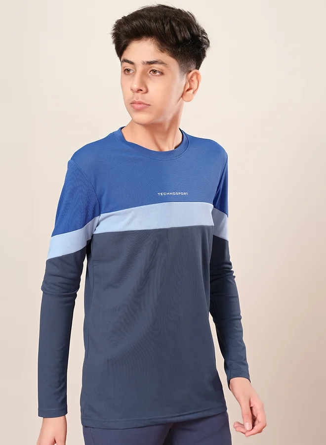 Technosport Color Block Long Sleeve T-Shirt