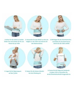 Generic Baby Carrier 9 in 1 Convertible Ergonomic Baby Carrier with Kangaroo Bag, Breathable Front Facing Baby Carrier Infant backpack Pouch Wrap Baby Sling for Newborns  - Image 3