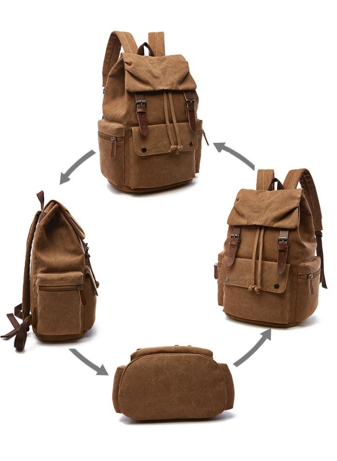 Wear-resistant canvas bag, large-capacity multifunctional backpack - Image 4