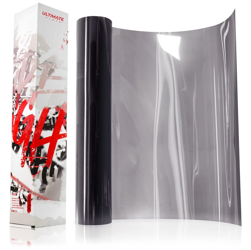VViViD+ Ultimate Tints Super Light Smoke Headlight Taillight Tint Vinyl Wrap (12 Inch x 7ft) - Image 1