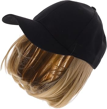 DOITOOL Canvas Hat Wig Adjustable Wig Caps for Women Hair Extension Hat Beanie Hat Wig Hats Spring and Summer Baseball Cap Miss High Temperature Wire - Image 3