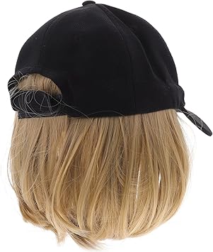 DOITOOL Canvas Hat Wig Adjustable Wig Caps for Women Hair Extension Hat Beanie Hat Wig Hats Spring and Summer Baseball Cap Miss High Temperature Wire - Image 5