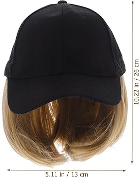 DOITOOL Canvas Hat Wig Adjustable Wig Caps for Women Hair Extension Hat Beanie Hat Wig Hats Spring and Summer Baseball Cap Miss High Temperature Wire - Image 2