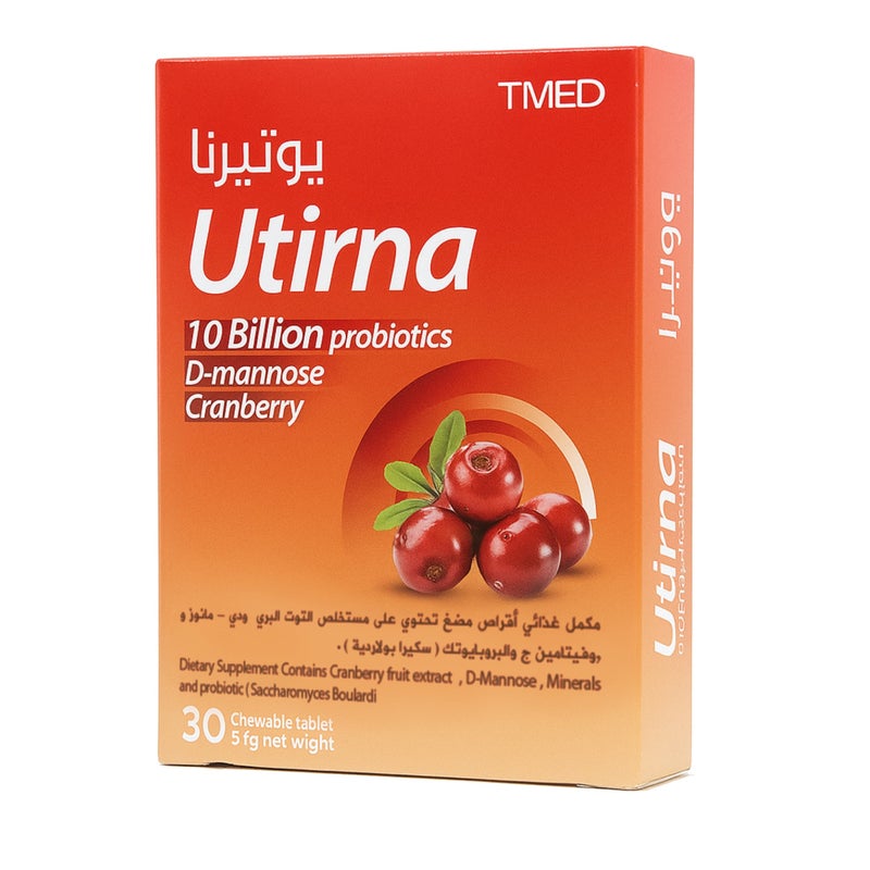 Uterna with cranberry extract and Pro-iodine 10 billion units, 30 tablets