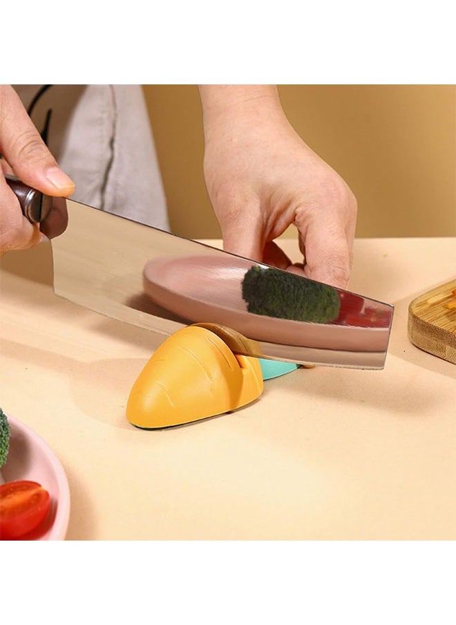 Hihonor - Kitchen Knife Sharpener, Cutter Sharpener Tool with Non-Slip Base, Cartoon Shape Kitchen Tools Mini Sharpener, Knife Sharpener for Home, Restaurant - Image 1