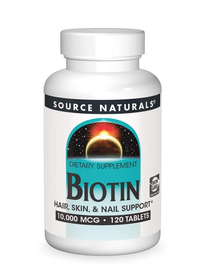 سورس ناتشورالز Source Naturals Biotin, Hair, Skin, and Nail Support*, 10,000 mcg - NON-GMO - 120 قرصًا - Image 1