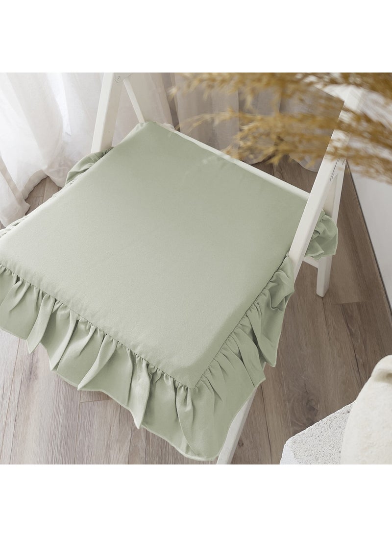 Ritmo Home Liquid & Stain Repellent Frilly Scandinavian Chair Cushion  - Image 3