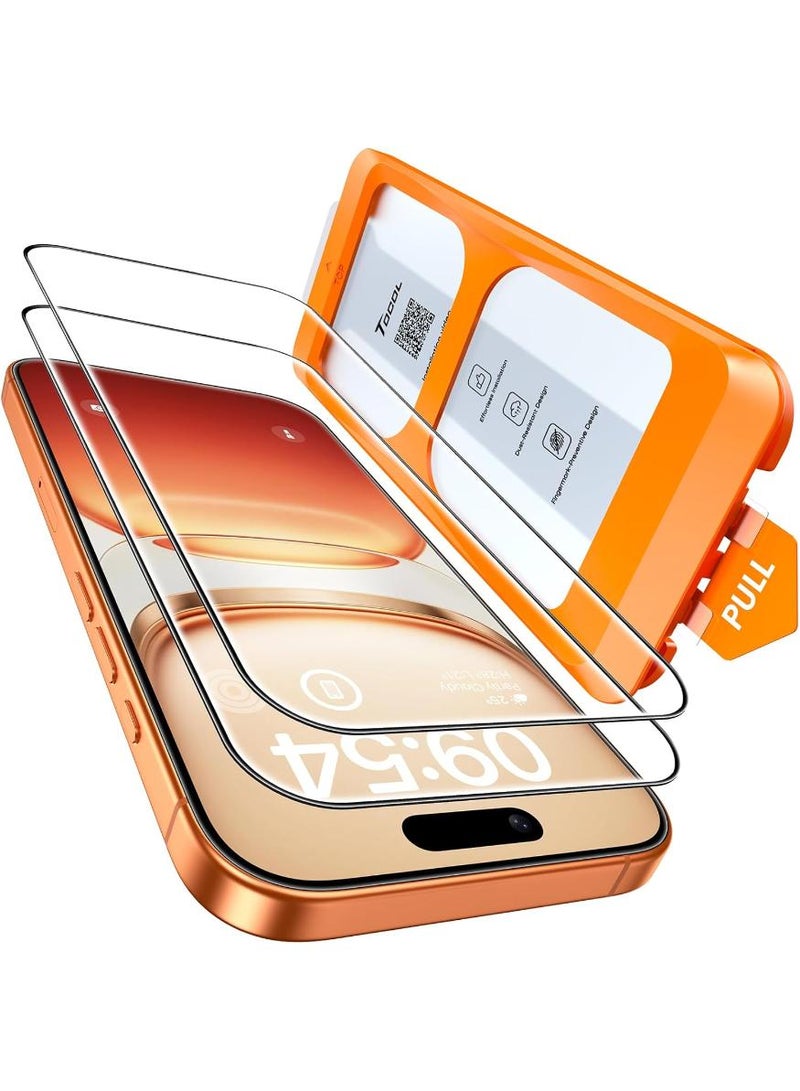 فوميمو واقٍ شاشة لهاتف آيفون 17 برو من قطعتين، سهل التركيب بتغطية كاملة بدون فقاعات، مقاوم للكسر بدرجة صلابة 9، مناسب للحافظة - Image 1