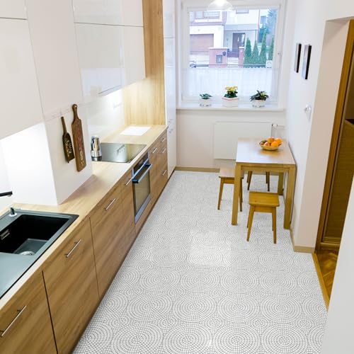 Main Street Peel and Stick Floor Tiles – 6-Pack Mosaic Design, 12" x 12", Water-Resistant Vinyl, Easy DIY Installation for Kitchens, Bathrooms & Living Spaces - Image 4