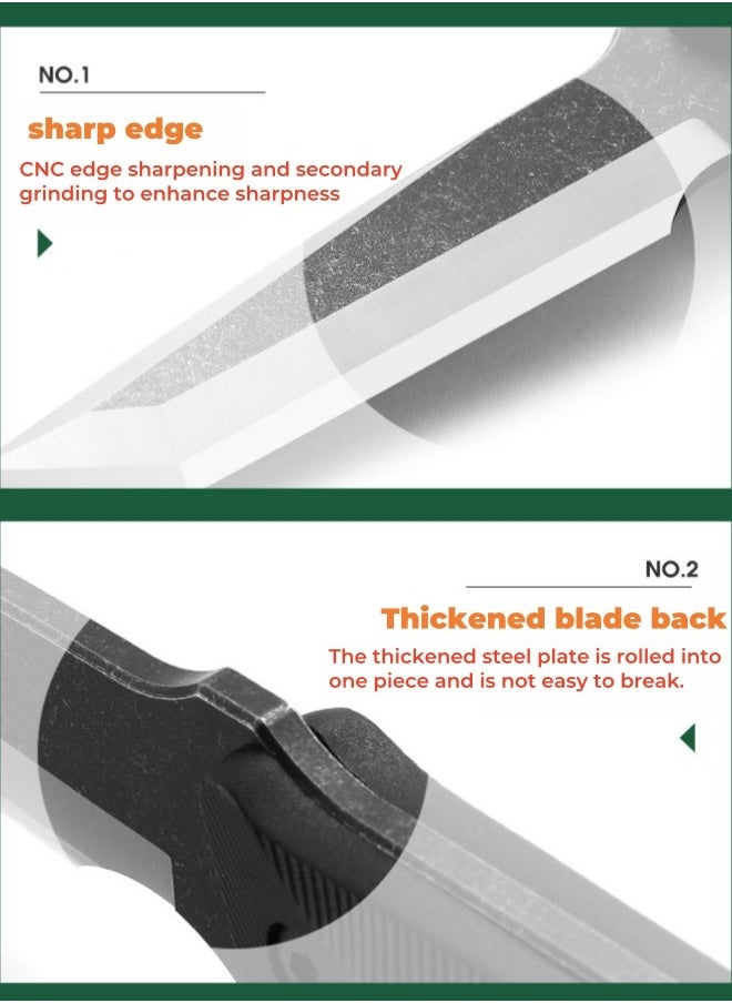Blacksmith - High Hardness Sharp Small Straight Knife Outdoor Knife Field Portable Survival Knife Multifunctional Tactical Knife - Black - Image 1