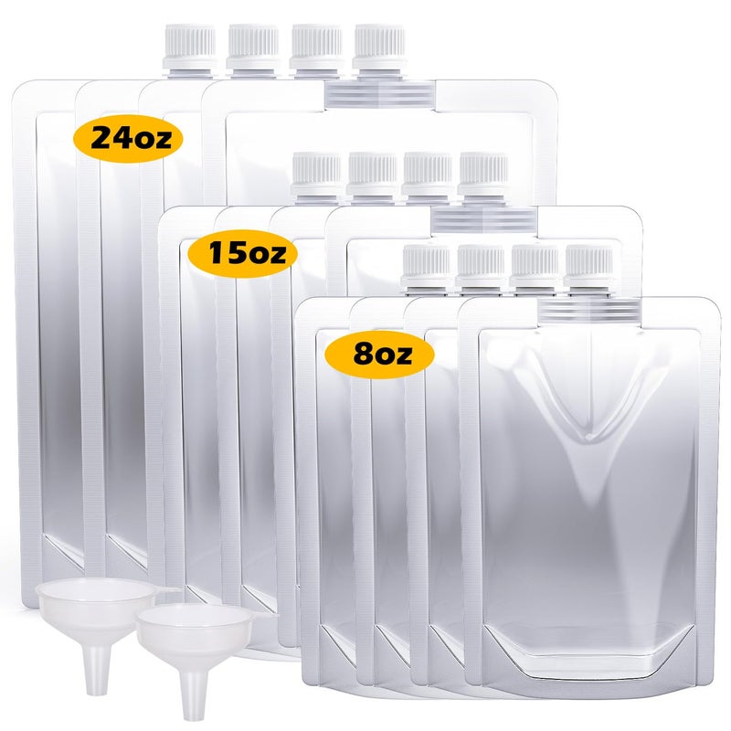Keon Plastic Flasks  Rum Runners for CruiseConcealable and Reusable Drink Bags LeakProof BPAFree Cruise Flask Kit for Travel Outdoor Sports Concerts Events