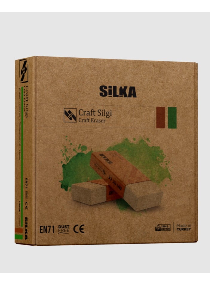 Silka Turkish-made antibacterial craft eraser, 24 pieces  - Image 2