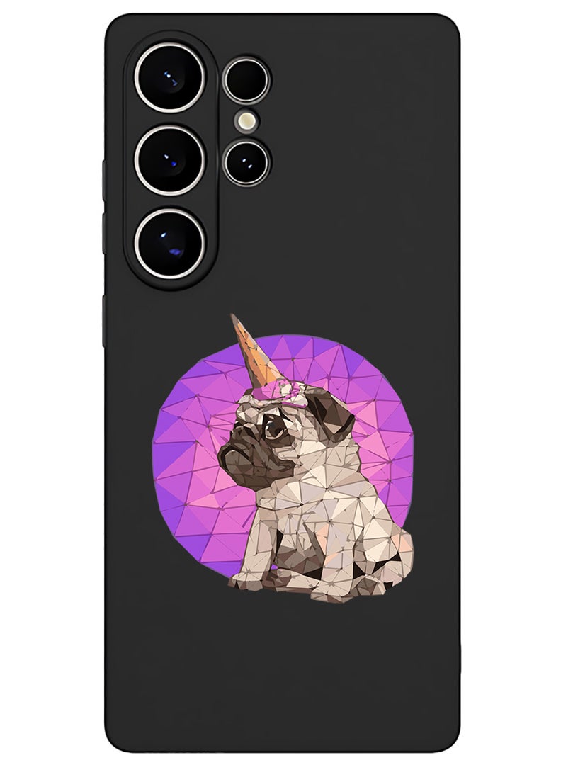 Theodor Protective Slim Fit Case Liquid Silicone Cover with Full Body Protection Anti-Scratch Shockproof Case For Samsung Galaxy S25 Ultra (Black) - Puggy - Image 1