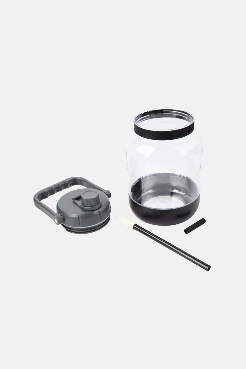 asobu Jumbo Gallon Water Jug With Silicone Straw 3780 ml, Black - Image 3