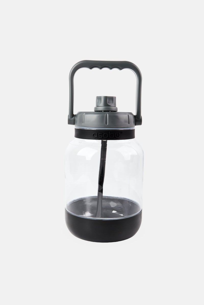 asobu Jumbo Gallon Water Jug With Silicone Straw 3780 ml, Black - Image 1