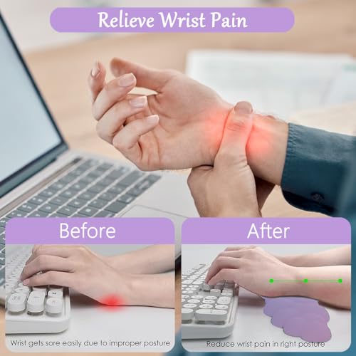 WFCYGL Purple Cloud Mouse Pad Cloud Keyboard Wrist Rest for Computer Keyboard Extended Large Desk Mat Pad Set 4PCS Memory Foam Non-Slip Ergonomic Cute Gaming Mouse Pads Wrist Support for Laptop Home Office - Image 3