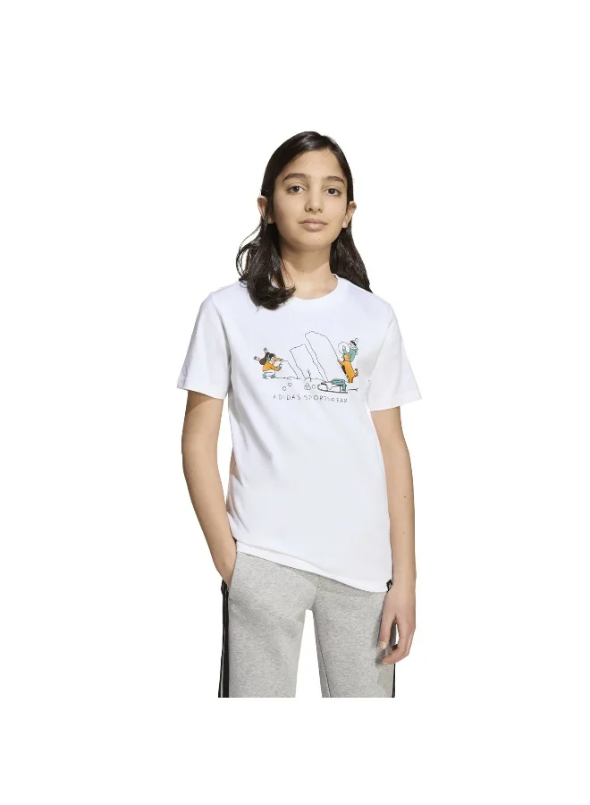 Adidas Adidas J W Sports T White Graphic Tee (Short Sleeve) T-Shirts For Kids