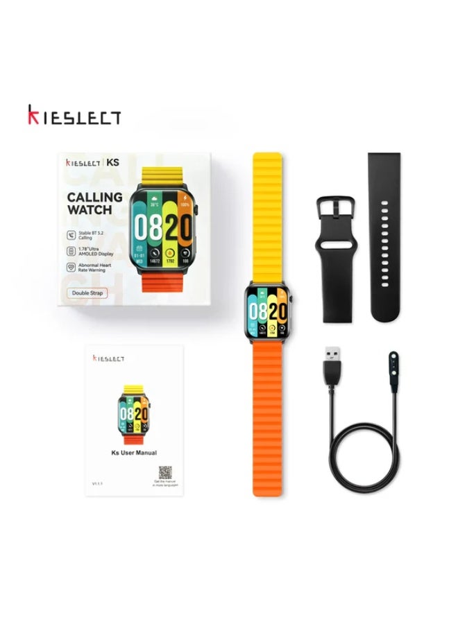 كيسلكت شاشة Calling Watch Ks مقاس 1.78 بوصة AMOLED، تعمل دائمًا على الشاشة، مقاومة للماء IP68، 100 وضع رياضي - Image 3