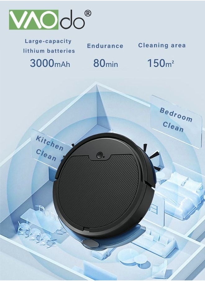 VAOdo - Robot Vacuum Sweeping Robot With Lidar Navigation Mop Broom 2-in-1 Vacuum Cleaner 3000pa Strong Suction Carpet Intelligent Surveying and Mapping APP Remote Control - Image 1