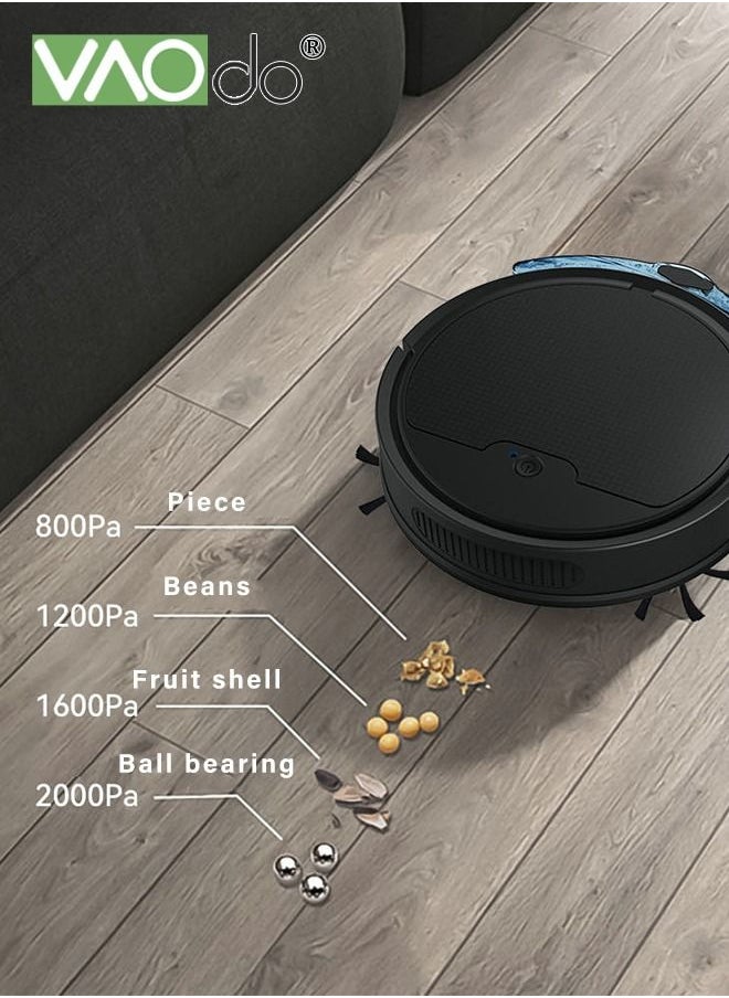 VAOdo - Robot Vacuum Sweeping Robot With Lidar Navigation Mop Broom 2-in-1 Vacuum Cleaner 3000pa Strong Suction Carpet Intelligent Surveying and Mapping APP Remote Control - Image 1