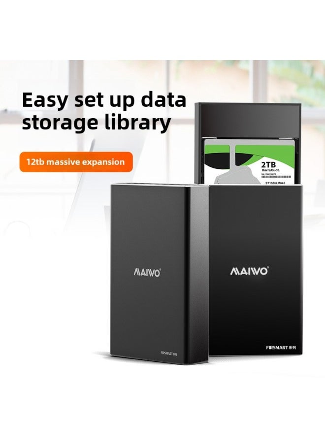 Maiwo Mobile Hard Disk Box 2.5-inch Double-disk Raid Array Box TypeC3.1 Solid State External Box K25272C-Color:K25682 2.5inch Double Disc Array Box