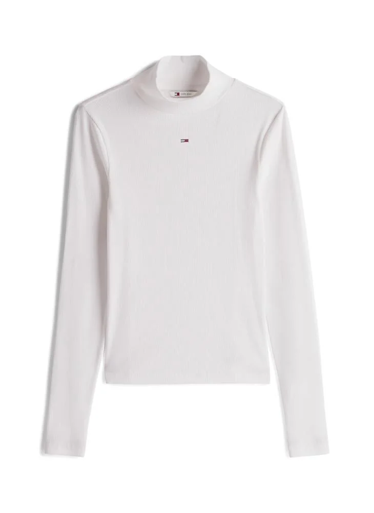 TOMMY JEANS Logo Mock Neck T-Shirt