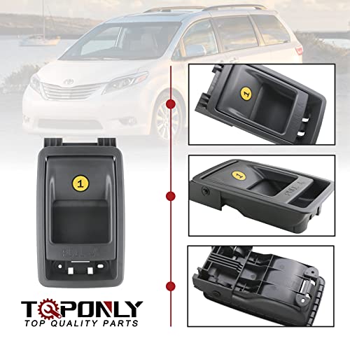 TQPONLY مقبض تحرير قفل المقعد القابل للطي TQPONLY | متوافق مع تويوتا سيينا 11-20 | بديل 75220 72909-08011 (رمادي) - Image 5