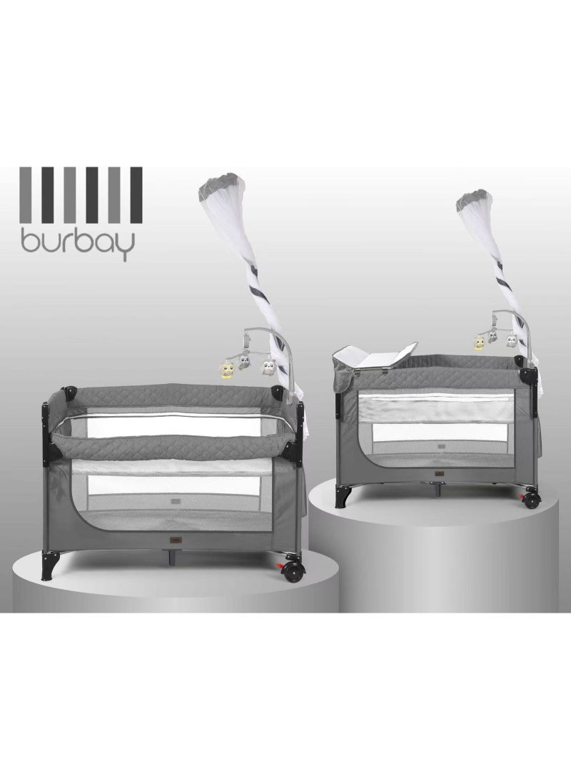 burbay Double bed and crib with side opening, changing table and full mosquito net - Image 5