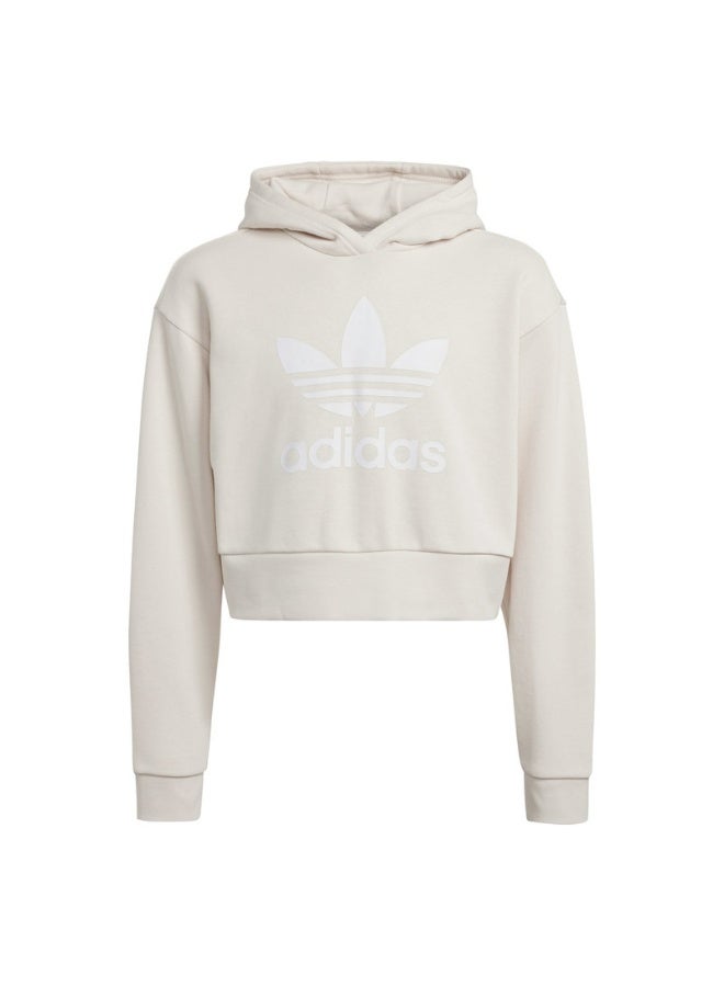adidas Originals CROPPED HOODIE White Originals Kids SWEATSHIRTS - Image 1