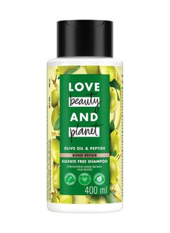 love beauty and planet Bond Repair Shampoo With Olive Oil And Peptide, Sulfates And Paraben Free, 400Ml  - Image 1