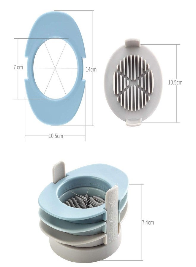 Ruibo Strawberry Slicer/Cutter With Stainless Steel Cutting Wires for Hard Boiled Egg Slicer Multicolour - Image 2