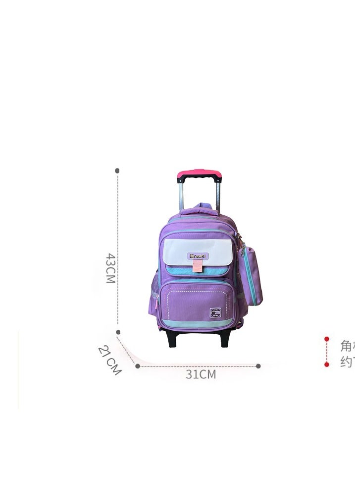 nuzki - NUZKI Trolley School Bag 2 in 1 Wheeled Backpack, Removable Trolley, Easy Transition from Backpack to Rolling Luggage - Ideal Kids Bookbag for School and Travel - Image 1