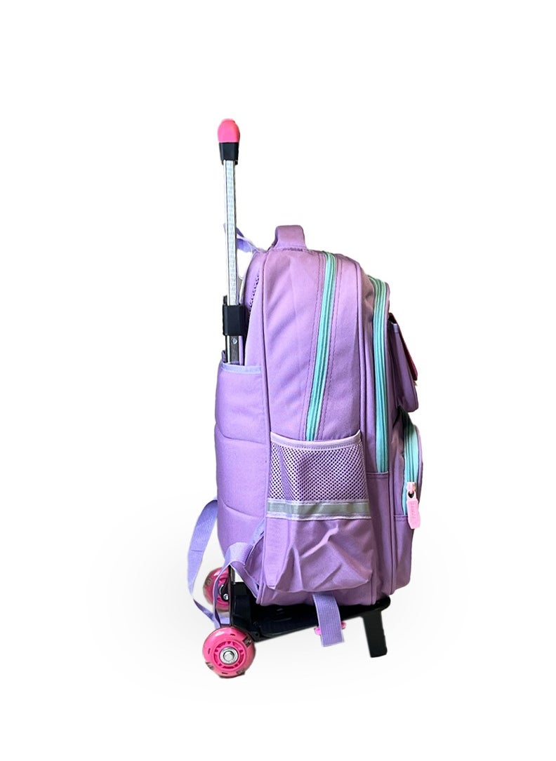 nuzki - NUZKI Trolley School Bag 2 in 1 Wheeled Backpack, Removable Trolley, Easy Transition from Backpack to Rolling Luggage - Ideal Kids Bookbag for School and Travel - Image 1