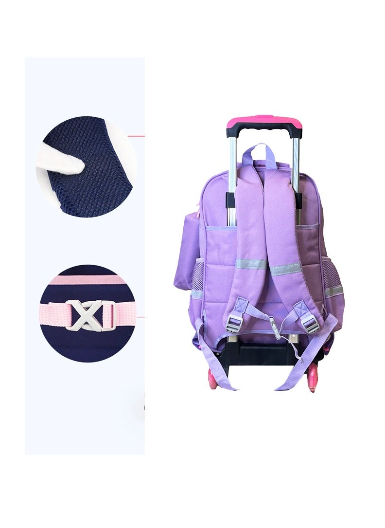 nuzki - NUZKI Trolley School Bag 2 in 1 Wheeled Backpack, Removable Trolley, Easy Transition from Backpack to Rolling Luggage - Ideal Kids Bookbag for School and Travel - Image 1