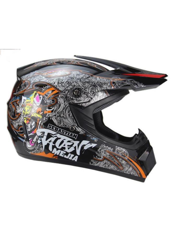 ABS Motorcycle Off-Road Half Helmet, Four Seasons, Small, Black