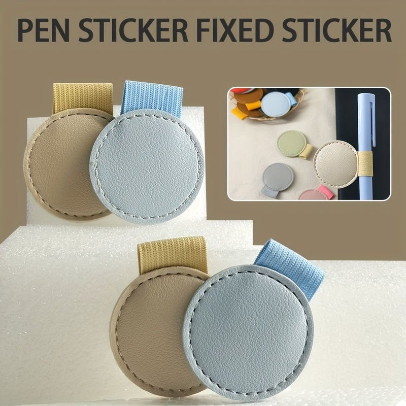 Self Adhesive Dark Blue PU Leather Pen Loop for Notebooks Journal Tablet Cases - Image 5