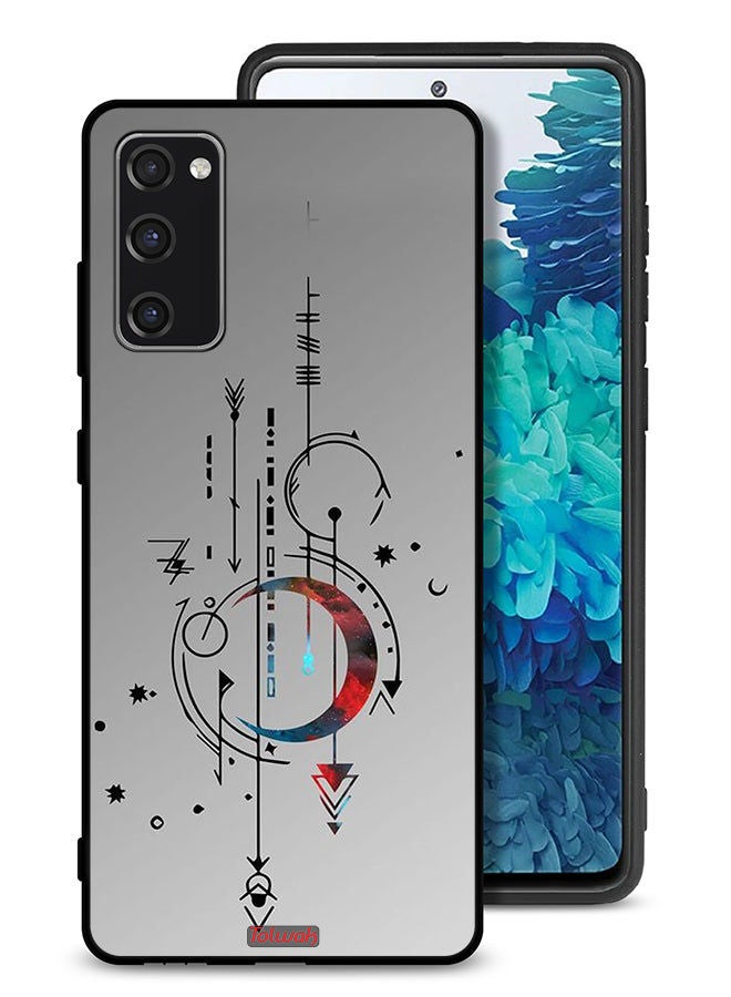 Tolwak Samsung Galaxy S20 FE 5G (2022) Protective Case Cover Moon And Arrows Art Pattern - Image 1