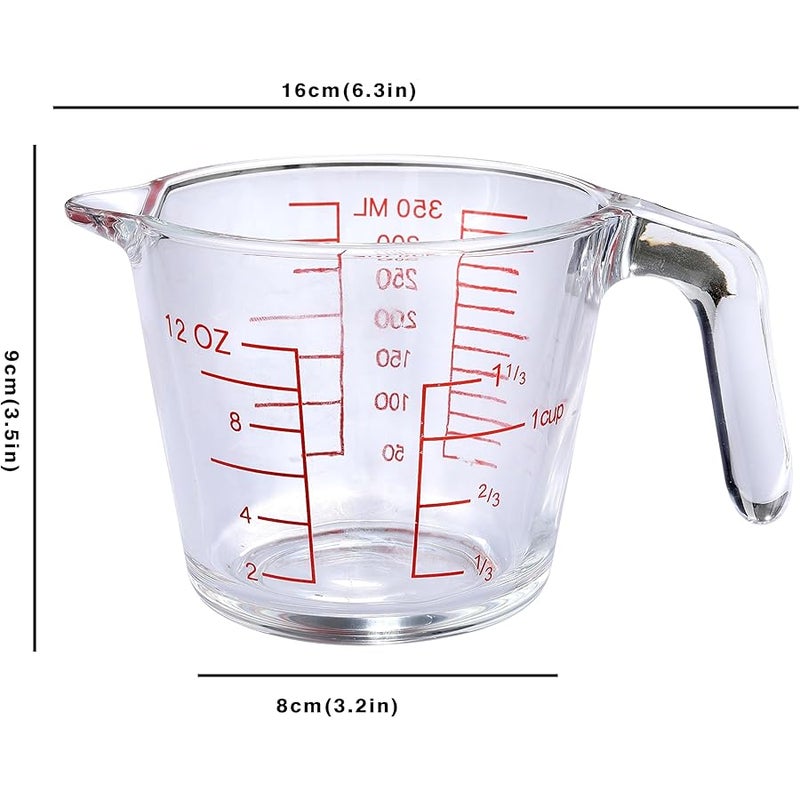 KCKHFA Glass Measuring Cup For Baking and Cooking, Dishwasher, Freezer, Microwave and Oven Safe, kitchen Essentials Tools - Image 2