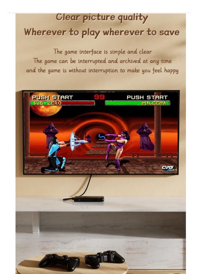 HD TV Video Game Box Retro Console Box With 15,000 Games Wireless Controller Gamepad - Image 2