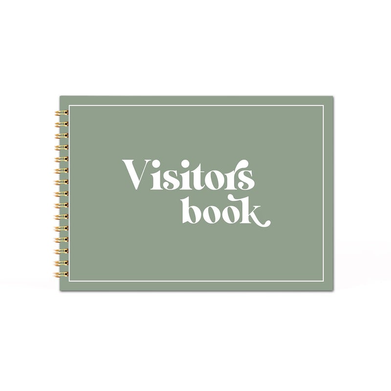 CHAARPAI Visitor Book – 8 x 12 Inches | Wiro Bound Guest Register for Hotels, Offices, Exhibitions, Boutiques & Business Use | Medium Size Visitor Log Book for Reception & Front Desk - Image 1